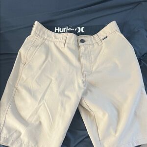 Hurley Men's Khaki Flat Front Shorts